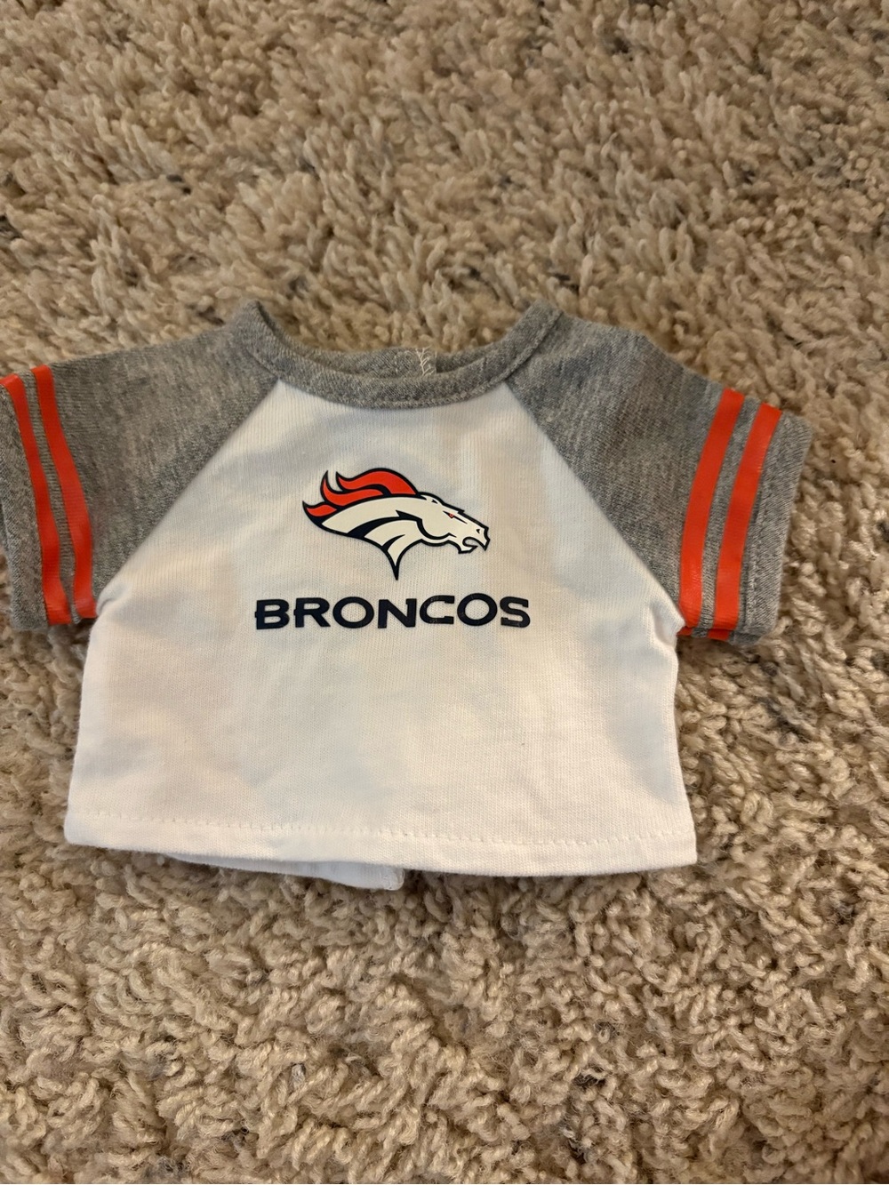 American Girl Broncos Tee - White, Gray & Orange